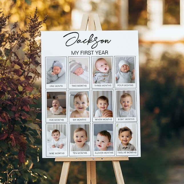 Modern Photo First Year Milestone Sign (Creator Uploaded)