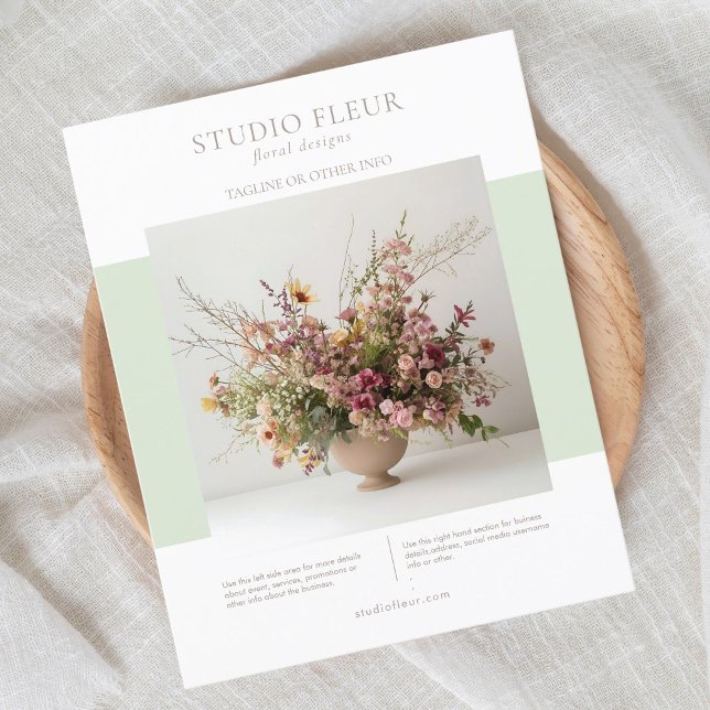 Modern Photo Floral Small Business Marketing  Flyer (Creator Uploaded)