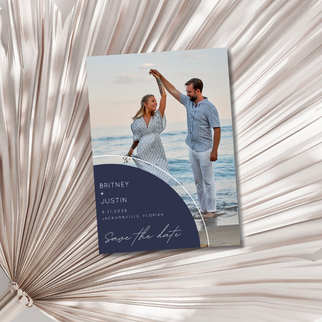 Modern Photo Florida Beach Wedding Save The Date (Modern Photo Florida Beach Wedding Save The Date)