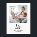 Modern Photo Flower Girl Proposal Card<br><div class="desc">Propose to your flower girl with this modern photo flower girl proposal card! Edit with your own photo and text.</div>