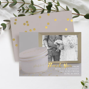 Modern Photo Frame Wedding Thank You Card