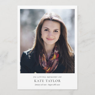 Modern Photo Funeral Memorial Celebration Of Life Programme