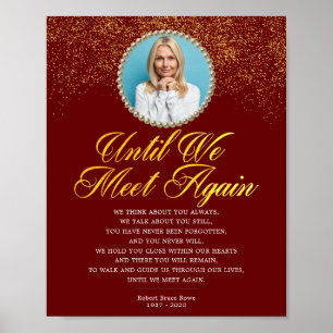 Modern Photo Funeral Poem Sign