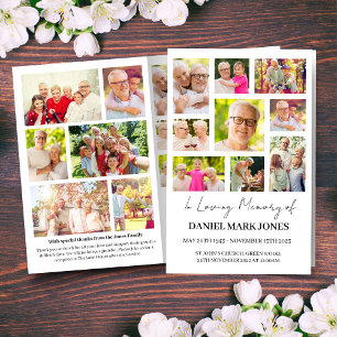 Modern Photo Funeral Program for Men