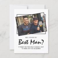 Modern Photo Funny Will You Be My Best Man?