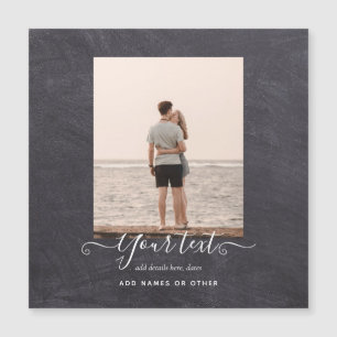 Modern PHOTO Gift Custom Text Chalkboard Theme