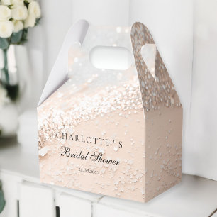 Modern, Photo, Glitter Bridal Shower Favour Box