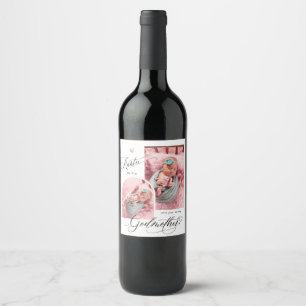 Modern Photo Godmother Proposal Wine Label