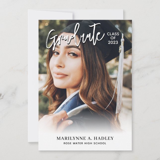 Modern Photo Graduate Announcement (Front)