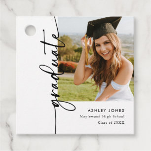 Modern Photo Graduate Graduation Party Favour Tags