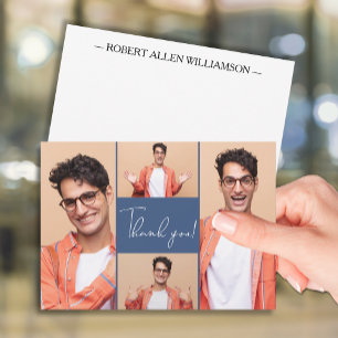 Modern Photo Graduate Thank You Card
