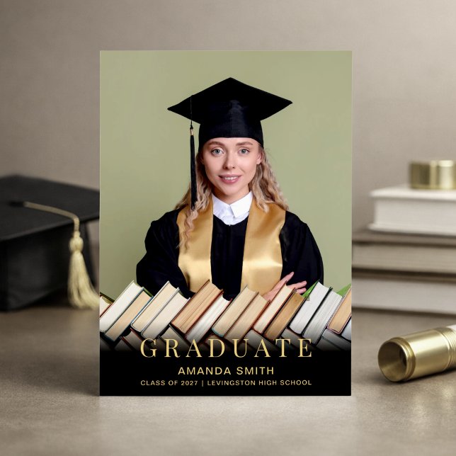 Modern Photo Graduation Announcement Card (Creator Uploaded)