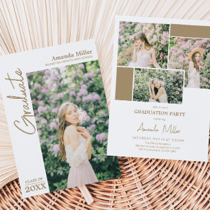 Modern Photo Graduation Announcement Invitation