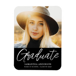 Modern Photo Graduation Announcement  Magnet