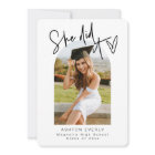 Modern Photo Graduation Announcement Party Invite