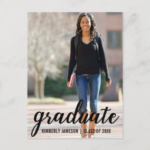 Modern Photo Graduation Announcement Script