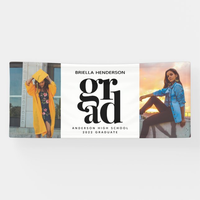 Modern Photo Graduation Banner (Horizontal)