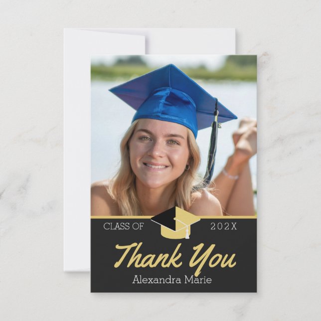 Modern Photo graduation class of 2022 Thank You Ca (Front)