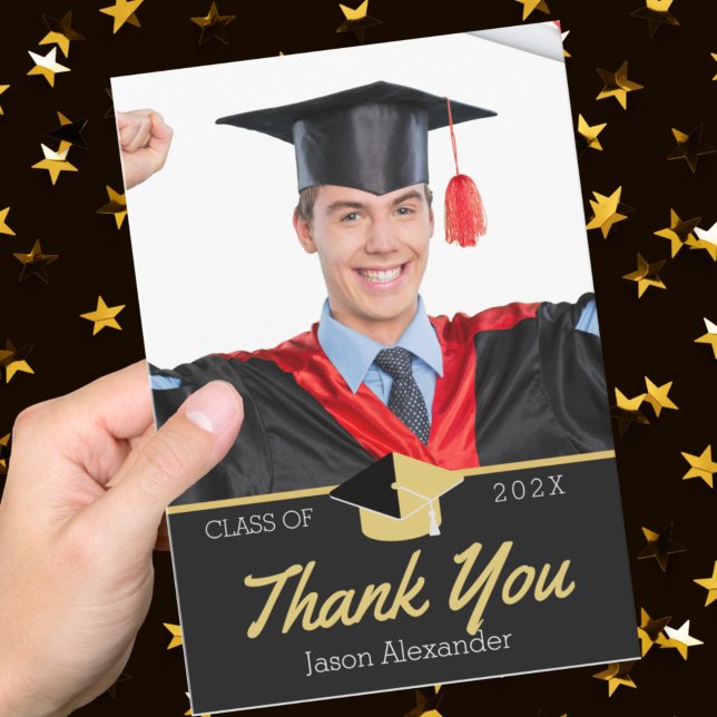 Modern Photo graduation class of 2022 Thank You Card (Creator Uploaded)