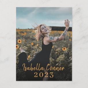 Modern Photo Graduation Class Of 2023 Announcement Postcard