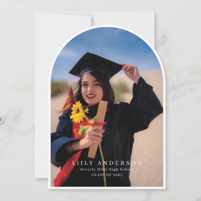 Modern Photo Graduation class of 2025 Invitation (Front)