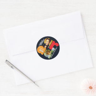 Modern Photo Graduation Classic Round Sticker