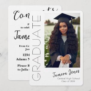 Modern Photo Graduation Invitation