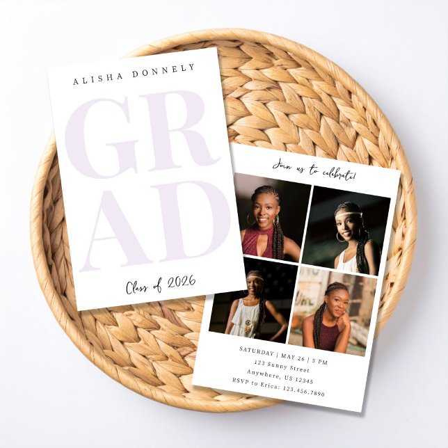 Modern Photo Graduation Invitation (Creator Uploaded)