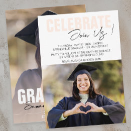 Modern Photo Graduation Invitation