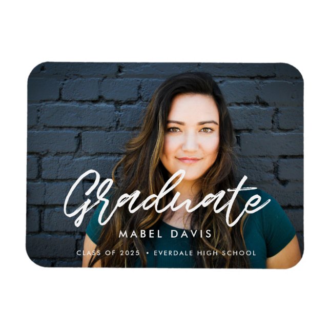 Modern Photo graduation Magnet (Horizontal)