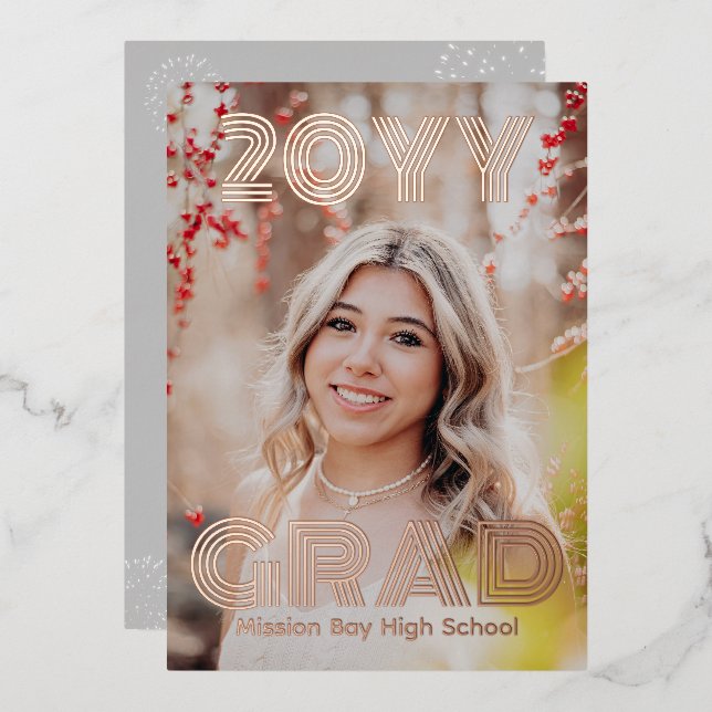 Modern Photo Graduation Party (Front/Back)