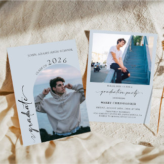 Modern Photo Graduation Party Invitation