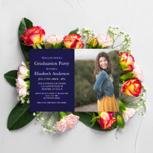 Modern Photo Graduation Party Invitation