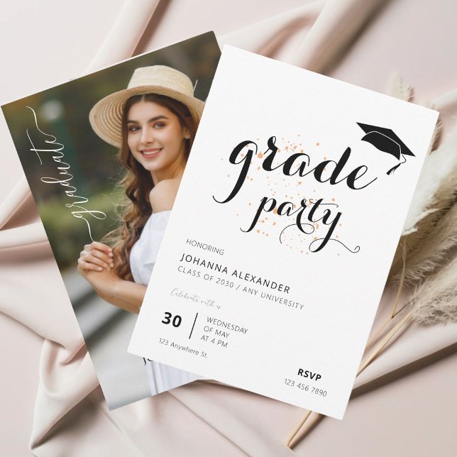 Modern Photo Graduation Party Invitation (Start planning your dream celebration today! )