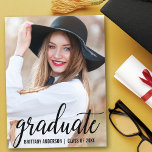 Modern Photo Graduation Party Invitation B Postcard<br><div class="desc">Modern Graduation Party Invitation Photo Postcard</div>