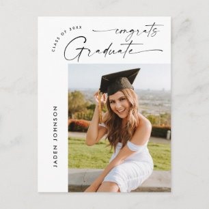 Modern PHOTO Graduation Party Invitation Postcard
