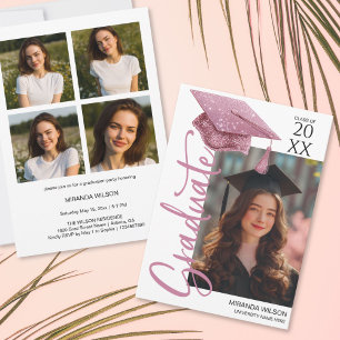 Modern Photo Graduation Party Invite Announcement