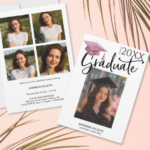 Modern Photo Graduation Party Invite Announcement