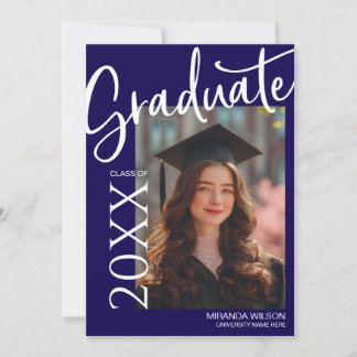 Modern Photo Graduation Party Invite Announcement