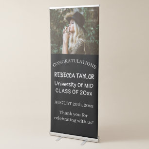 Modern Photo Graduation Party Retractable Banner