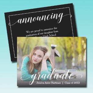 Modern Photo Graduation Script Announcement