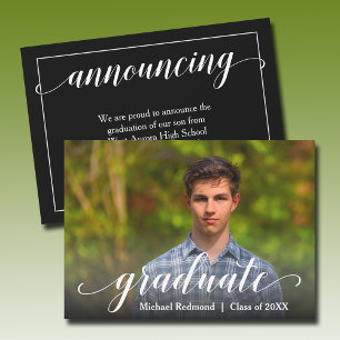 Modern Photo Graduation Script Announcement