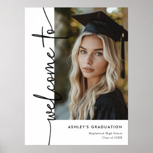 Modern Photo Graduation Welcome Sign