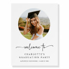 Modern Photo Graduation Welcome Sign
