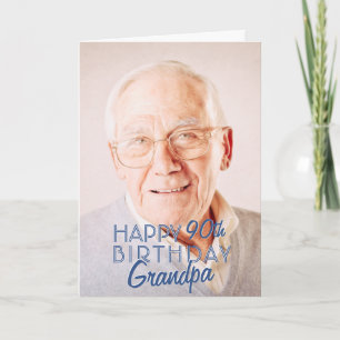 Modern Photo Grandpa Happy Birthday Greeting Card