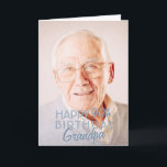 Modern Photo Grandpa Happy Birthday Greeting Card<br><div class="desc">Design is modern and simple. Add a custom photo of the birthday celebrant and add his/her name,  add a custom message</div>
