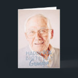 Modern Photo Grandpa Happy Birthday Greeting Card<br><div class="desc">Design is modern and simple. Add a custom photo of the birthday celebrant and add his/her name,  add a custom message</div>
