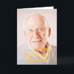 Modern Photo Grandpa Happy Birthday Greeting Card<br><div class="desc">Design is modern and simple. Add a custom photo of the birthday celebrant and add his/her name,  add a custom message</div>