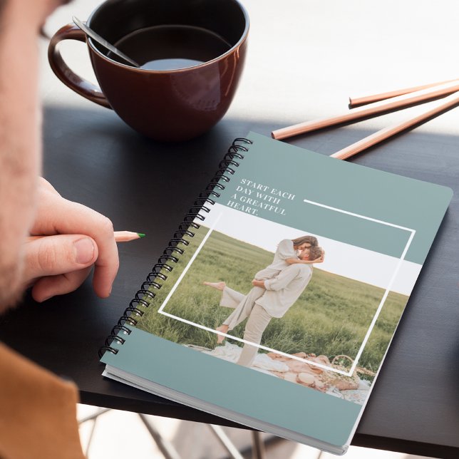 Modern Photo Green Family Lovely Gift Notebook (Creator Uploaded)