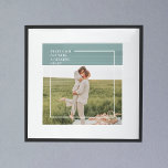 Modern Photo Green Family Lovely Gift Poster<br><div class="desc">Introducing the Modern Photo Green Family Lovely Gift! This gift is a perfect way to capture and celebrate the love and bond within a family, while adding a touch of elegance and modernity to any home decor.The Modern Photo Green Family Lovely Gift is not only a beautiful decorative piece but...</div>